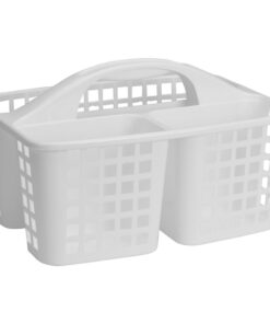 Excellent Houseware 3-Vaks Opbergbak met Handvat 31x23x18.5 cm Wit