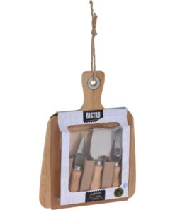 Excellent Houseware Bistro Bamboe Kaasplank Set 4-delig