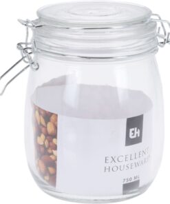 Excellent Houseware Glazen Voorraadpot 0.75L