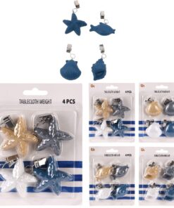 Excellent Houseware Ocean Tafelkleedgewichten 4 Stuks Assorti