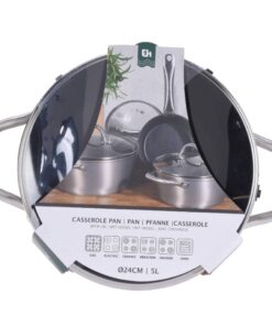 Alternative view of Excellent Houseware Pan 24 cm + Glazen Deksel