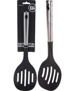 Excellent Houseware Schuimspaan 34.5x10.9 cm RVS/Zwart/Nylon
