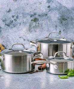 Alternative view of GreenPan Geneva Pannenset 6-delig RVS