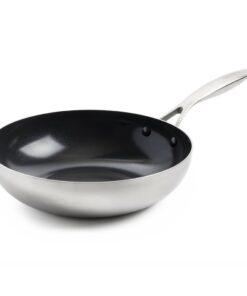 GreenPan Geneva Wokpan 28 cm RVS/Zwart