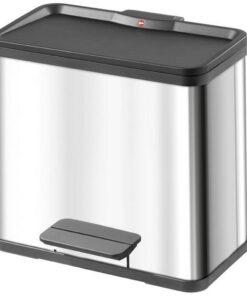 Hailo 0630-200 Öko Duo Plus L Pedaalemmer 17+9L RVS/Zwart