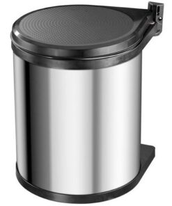 Hailo 3555-101 Compact-Box M Prullenbak 15L Zilver/Zwart