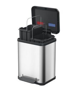 Alternative view of Hailo Oko Duo Plus M Pedaalemmer 2x9L Zilver/Zwart