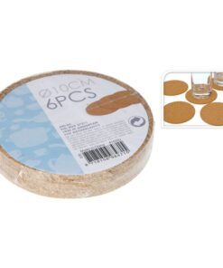 Kurken Onderzetters 10 cm 6 Stuks