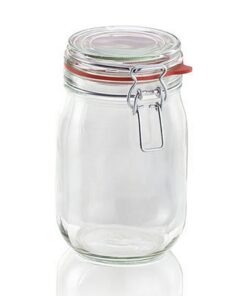Leifheit 3193 Weckpot met Beugelsluiting 1140 ml Glas/RVS