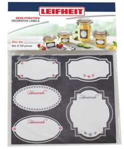 Leifheit 3218 Zelfklevende Deco-Etiketten 20 Stuks Zwart/Wit