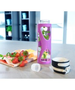 Alternative view of Leifheit 3257 Flip Glazen Drinkfles 600 ml Paars