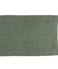 Linen&More Placemats 35x50 cm Indi Army Green 4 Stuks