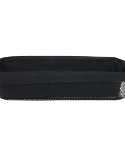 Metalen Broodmandje 40x13x9 cm Mat Zwart