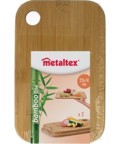 Metaltex Bambooplanken 22x14x1 cm 2 Stuks
