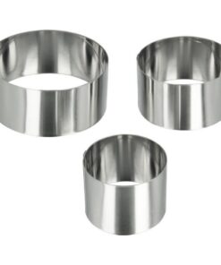 Metaltex Dessertringenset 6/8/10 cm RVS 3 Stuks
