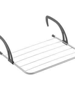 Metaltex Favonio Radiator-Balkon Droogrek 3 m Drooglijn Zilver/Zwart