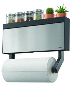 Metaltex Kitchen Helpers Tango Keukenrolhouder met Snijhulp 38x6x17 cm RVS/Grijs