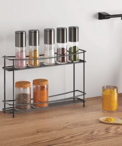 Alternative view of Metaltex Kumino Kruidenrek Mat Zwart/Metaal