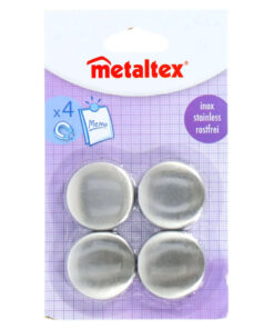 Metaltex Magneten Rond 4 Stuks RVS