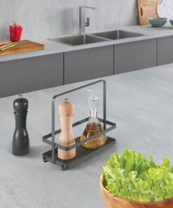 Alternative view of Metaltex Olie-Kruidenrek 23x11x18 cm Zwart/Metaal