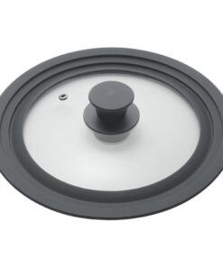 Metaltex Pannendeksel 16-20 cm Glas/Silicone/Zwart
