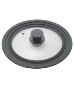 Metaltex Pannendeksel 20-24 cm Glas/Silicone/Zwart