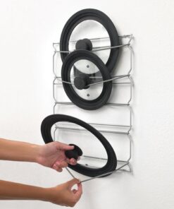 Alternative view of Metaltex Pannendekselhouder voor 5 Deksels Zilver