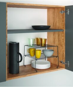 Alternative view of Metaltex Stapelbaar Rek voor Borden 32x32x14 cm 2 Stuks Zwart