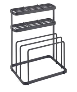 Metaltex Tokyo Line Rek voor Messen en Snijplanken 16x12x22 cm Zwart