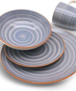 Michelino serviesset Grijs 16-delig voor 4 persoons borden