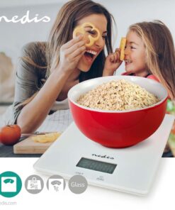 Alternative view of Nedis KASC610WT Keukenweegschaal Digitaal Glas / Kunststof Wit