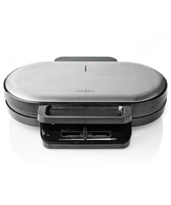 Nedis KAWP110FBK Dubbel Wafelijzer 2x 14 Cm 1200 W Zwart