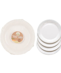 Papieren Borden 18 cm 20 Stuks Wit