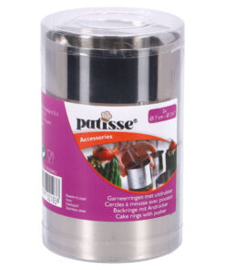 Patisse Garneerringen met Uitdrukker 7x5.5 cm 3-delig RVS