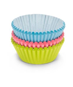 Patisse Papieren Cupcakevormpjes 5 cm 90 Stuks Blauw/Groen/Roze