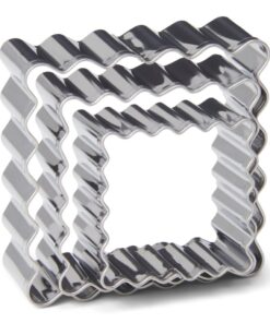 Patisse Uitsteekvormen Vierkant 3-delig RVS