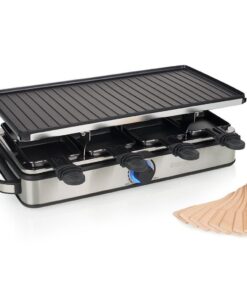 Princess 162645 Raclette 8 Grill Deluxe Zwart/RVS