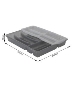 Alternative view of Rotho Basic Bestekbak 6 Vakken Variabel Antraciet