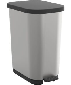 Rotho Ribo Pedaalemmer 35L Zilver/Metallic/Antraciet
