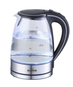 Schäfer Glazen Waterkoker 1.7L 2200W RVS/Zwart