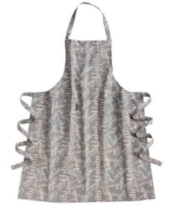 Schort met Tekst Print Grijs