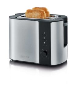 Severin AT2589 RVS Broodrooster Zwart 800W