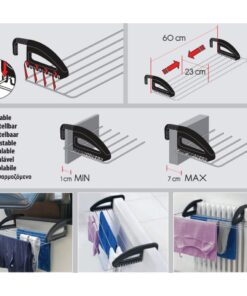 Alternative view of Tomado Click Hangdroogrek 3 m Drooglijn Wit/Zwart