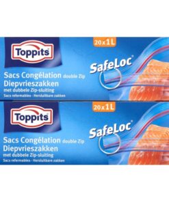 Toppits Safeloc Zip-Diepvrieszakken 1L 20 Stuks